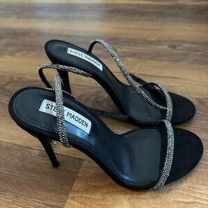 Steve Madden Black Strappy Heels